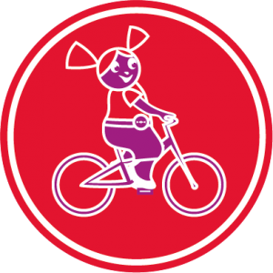 Violette à bicyclette